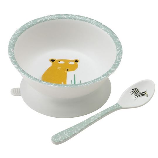 Immagine di la savane - bowl with suction pad and spoon , VE-3