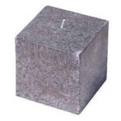 Immagine di Kerze Cube Stearin grau 8x8cm