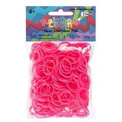 Image de Rainbow Loom® Silikonbänder neon pink