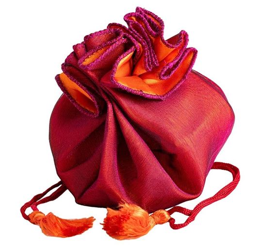 Bild von Rose Beutel fuchsia/orange