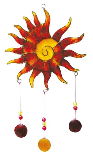 Image sur Spiritcatcher Sonnenspirale Fiberglas rot 14x25cm