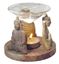 Bild von Aromalampe 3 Buddhas Speckstein 10x9cm