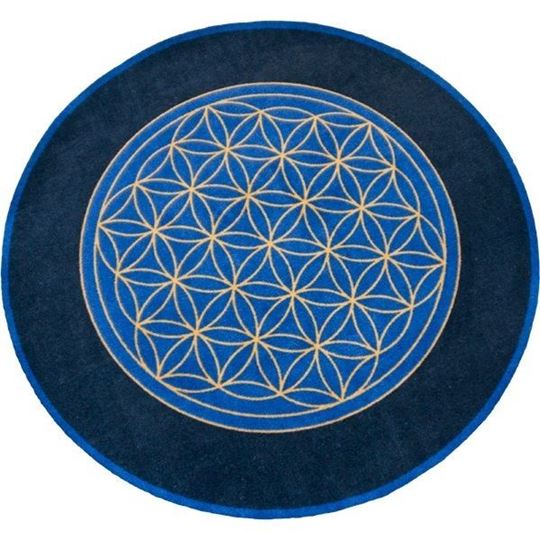 Bild von Teppich Blume des Lebens , blau