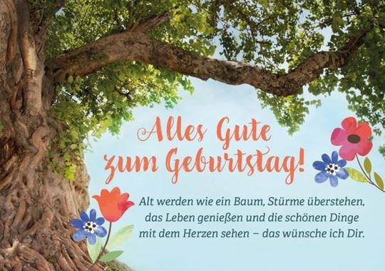 Picture of Brunnen Faltkarte Alles Gute z.Geburtstag 6 Ex.