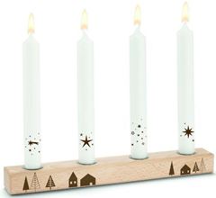 Bild von Holz-Kerzenleuchter mit vierKerzeneinsätzen