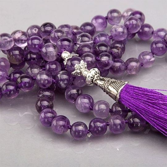 Bild von Amethyst-Mala-Kette, 108 Perlen