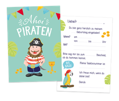Picture of Kindergeburtstag Einladungen Pirat
