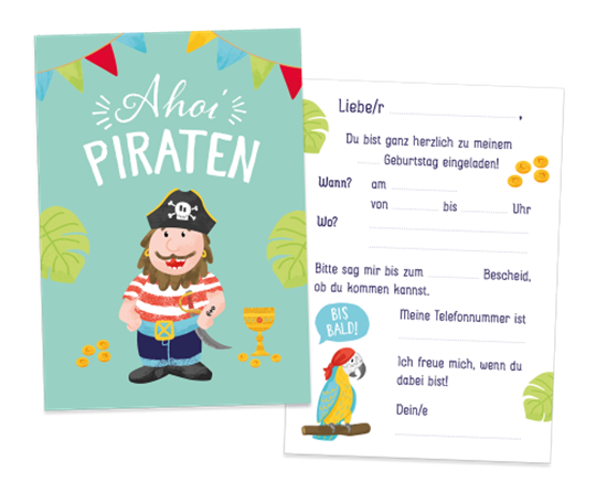 Image sur Kindergeburtstag Einladungen Pirat