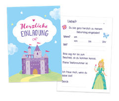 Immagine di Kindergeburtstag Einladungen Prinzessin