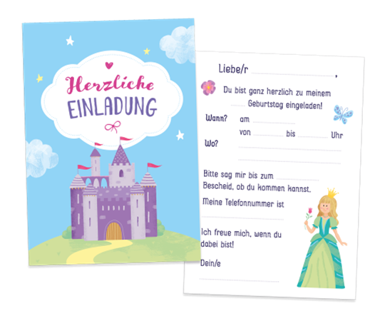 Picture of Kindergeburtstag Einladungen Prinzessin