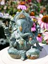 Bild von Ganesha aus grünem Sandstein, 16 cm