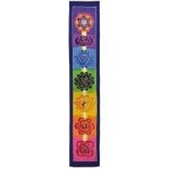 Image de Sarong 7 Chakras Rayon regenbogenfarben 30 cm x 180 cm