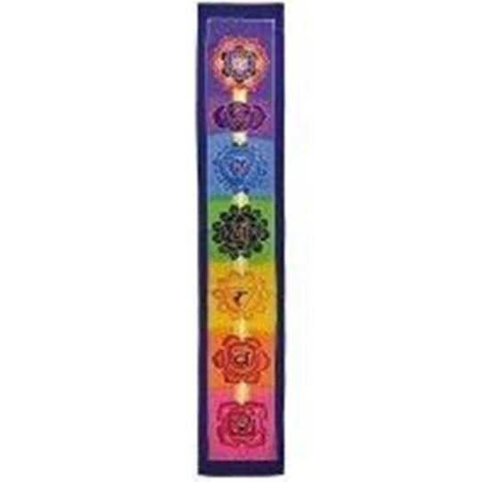 Bild von Sarong 7 Chakras Rayon regenbogenfarben 30 cm x 180 cm