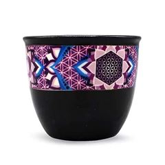 Immagine di Räuchergefäss Smudge-Bowl Blume des Lebens klein, schwarz, 8cm Ø9cm