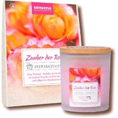 Bild von Set Zauber der Rose, Kerze & Aromakissen