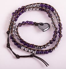 Picture of Magnet-Wickelarmband mit Amethyst