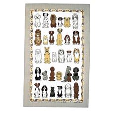Picture of Dogs Arrived Cotton Tea Towel - Ulster Weavers