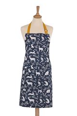 Immagine di Forest Friends Navy Cotton Apron - Ulster Weavers
