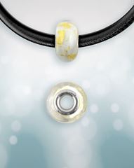 Bild von LichtWesen Innere Kraft - Miteinander wirken, Bead weiss-gold