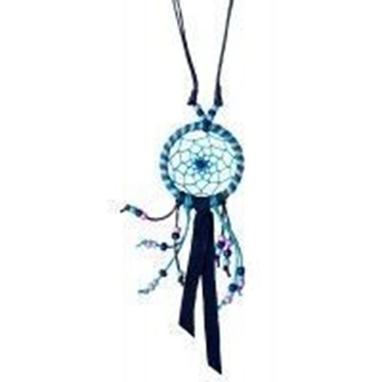 Bild von Halskette Traumfänger Mandala blau