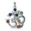 Immagine di Anhänger Om 3 cm, Messing versilbert