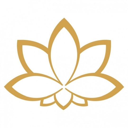 Bild von Aufkleber-Set 4 x 3 cm / 1 x 7.5 cm gold-transparent Lotus