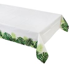 Picture of TROPICAL FIESTA PALM PAPER TABLE COVER, 180CM X 120CM