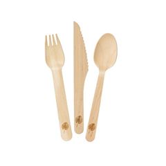 Picture of TROPICAL FIESTA WOODEN CUTLERY, 6 PLACE SETTINGS