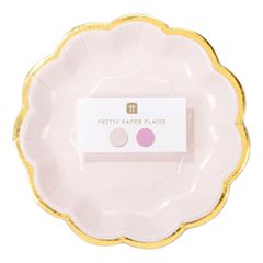 Picture of WE HEART PINK 7 INCH PLATE, 2 DESIGNS, 12PK