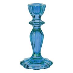 Image de BOHO BLUE GLASS CANDLE HOLDER