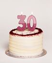 Picture of WE HEART BIRTHDAYS GLITTER NUMBER CANDLE 0, ROSE GOLD