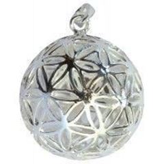 Picture of Kugelanhänger Blume des Lebens 2 cm, Silber 