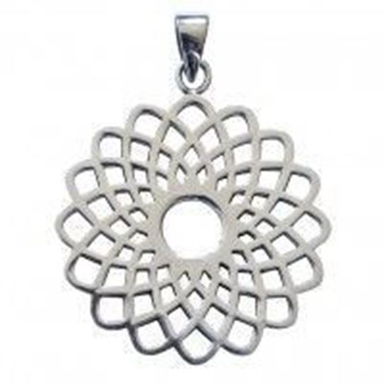 Immagine di Anhänger Sahasrara 3 cm, Messing versilbert