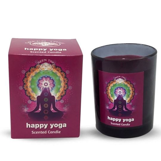 Image sur Aromakerze happy Yoga 9.5 cm, Wachs