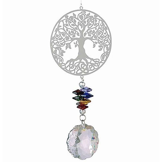 Image sur Crystal Sundrop Baum des Lebens 46 cm, Edelstahl und Glas