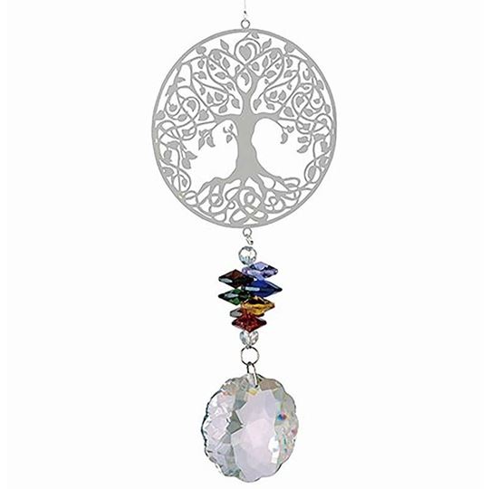 Bild von Crystal Sundrop Baum des Lebens 46 cm, Edelstahl und Glas