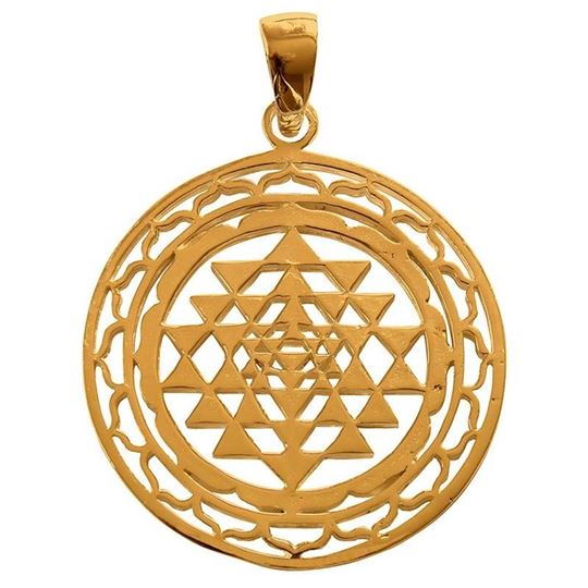 Bild von Anhänger Shri Yantra 3 cm, Messing