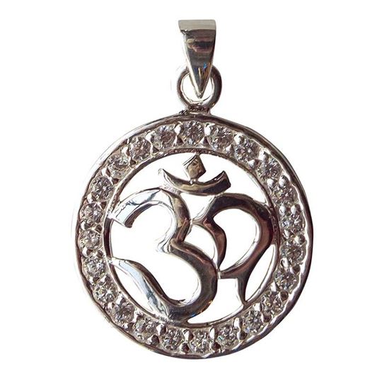 Bild von Anhänger Om 2 cm, Silber