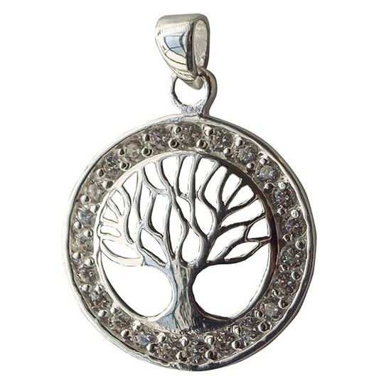 Bild von Anhänger Baum des Lebens 2 cm, Silber