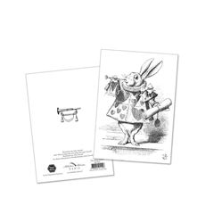 Image de The white rabbit Doppelkarte zum Ausmalen