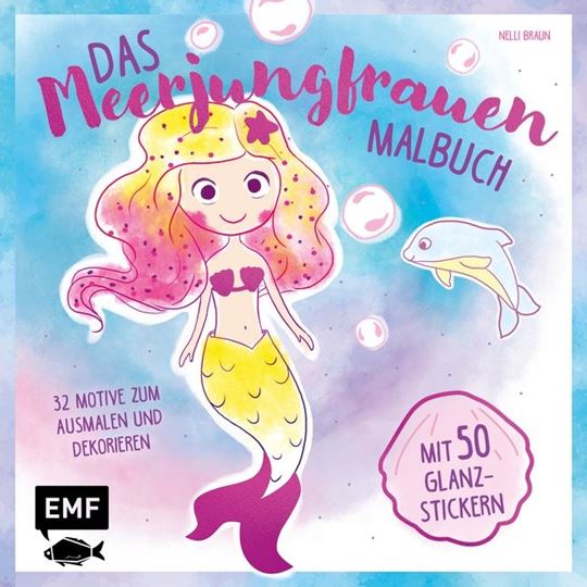 Image sur Das Meerjungfrauen-Malbuch mit 50Glanz-Stickern