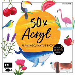 Picture of Kim E: 50 x Acryl – Flamingo, Kaktus undCo