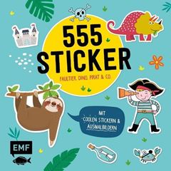 Bild von 555 Sticker – Faultier, Dino, Pirat undCo