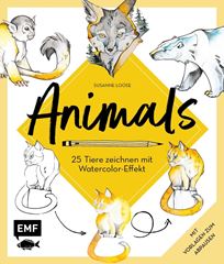 Bild von Loose S: Animals – 25 Tiere zeichnen mitWatercolor-Effekt