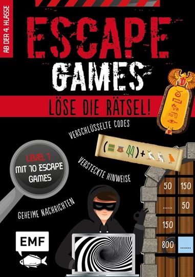 Bild von Quénée M: Escape Games Level 1 (rot) –Löse die Rätsel! – 10 Escape Games ab d