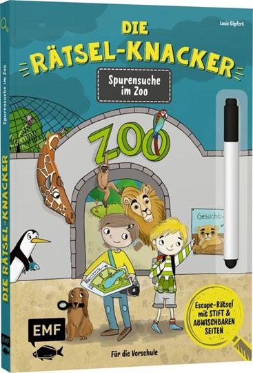 Image sur Die Rätsel-Knacker – Spurensuche im Zoo(Buch mit abwischbarem Stift)