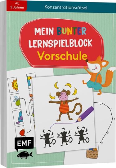 Image sur Mein bunter Lernspielblock – Vorschule:Konzentrationsrätsel