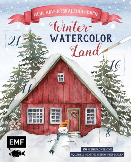 Image sur Stahlmann L: Mein Adventskalender-Buch:Winter-Watercolor-Land