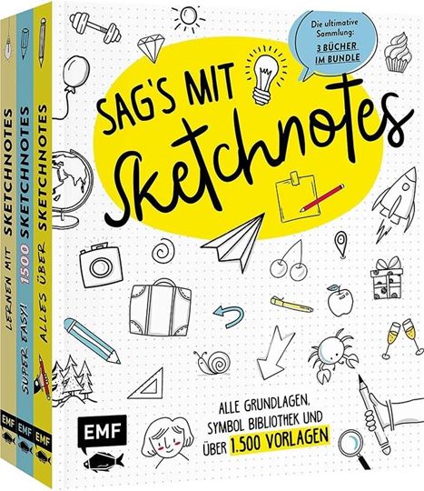 Immagine di Mitropoulou V: Sag's mit Sketchnotes:Alle Grundlagen, Symbol-Bibliothek und
