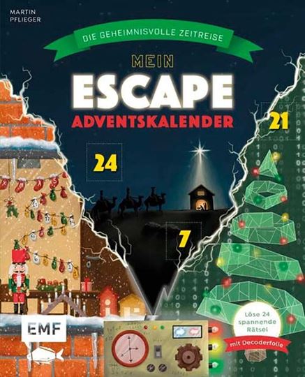 Image sur Pflieger M: Mein Escape-Adventskalender:Die geheimnisvolle Zeitreise – Mit Deco